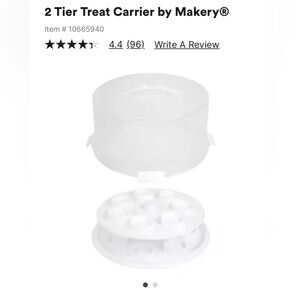 White Cake / cupcake Carrier with Tray